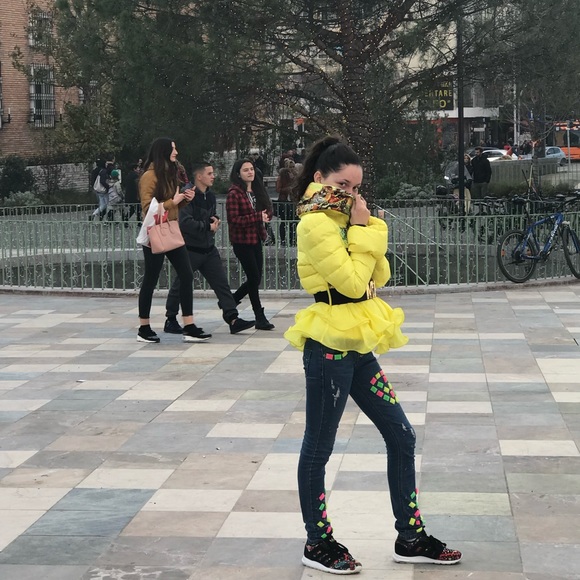 European designer rhinestone print jacket/coat - Picture 9 of 10